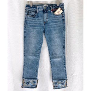 DRIFTWOOD COLETTE STRAIGHT CROP JEANS - BLUEBELL FLEUR size 27